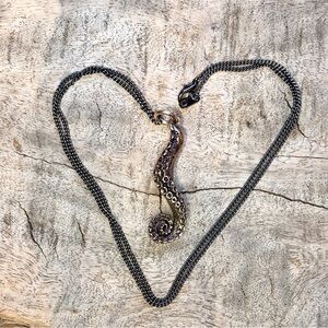 Hand crafted Bronze Octopus Tentacle Pendant Necklace